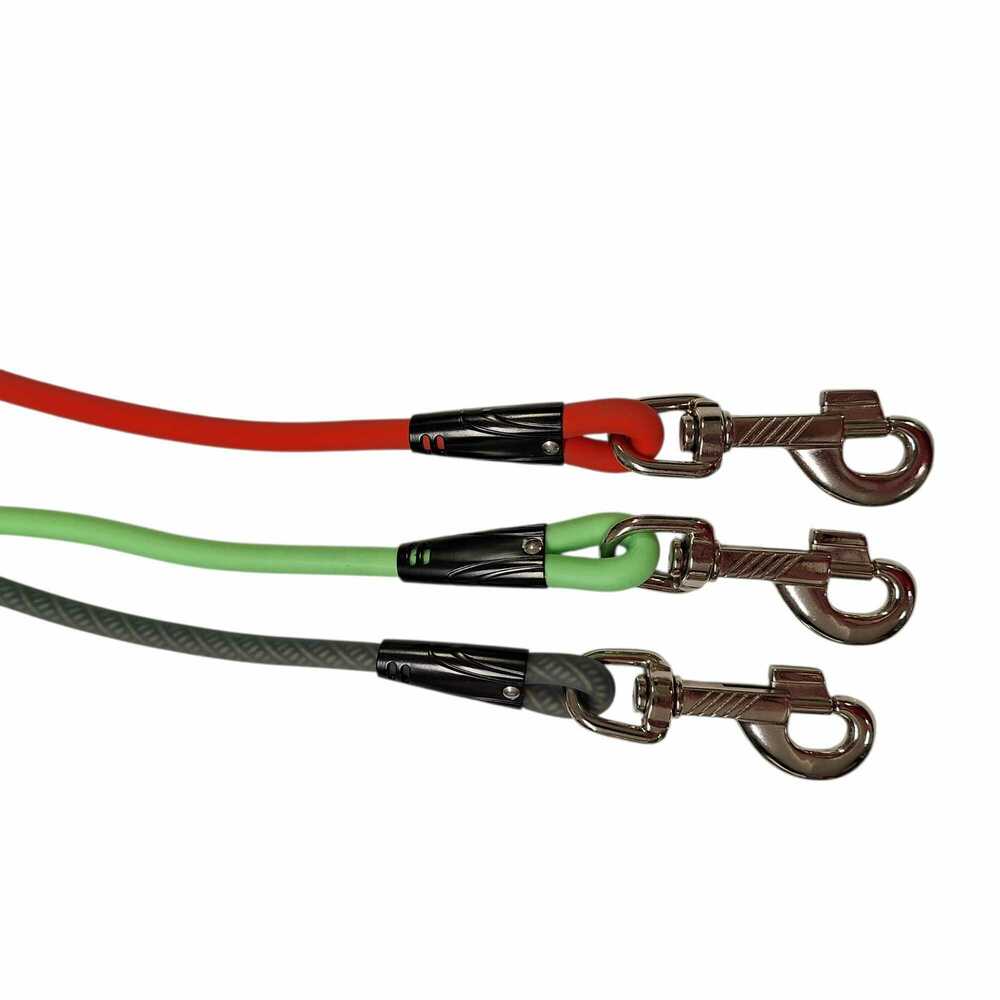 Smycz sportowa z linki Ø 1cm, chromowany karabińczyk