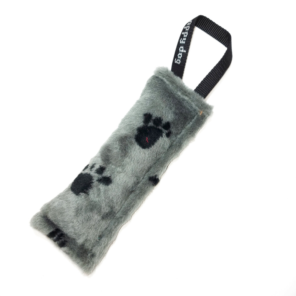 Plush bite tug with handle
