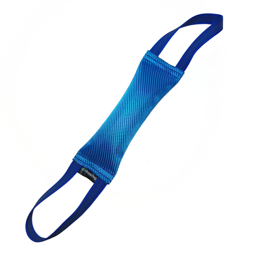 Fire hose bite tug with two rubberized handles