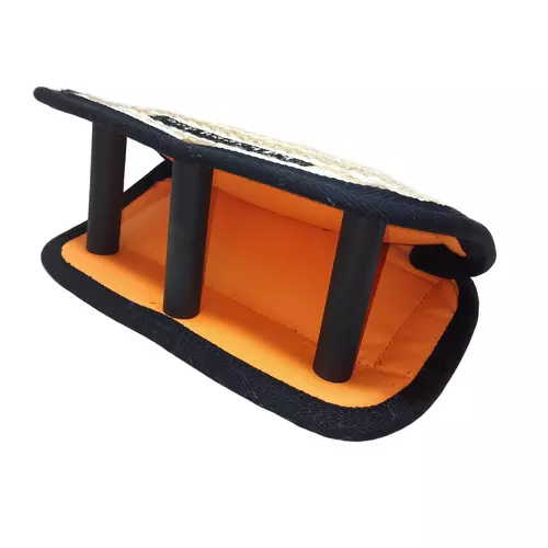 Jute bite wedge with three handles, hard - 37x23cm 2