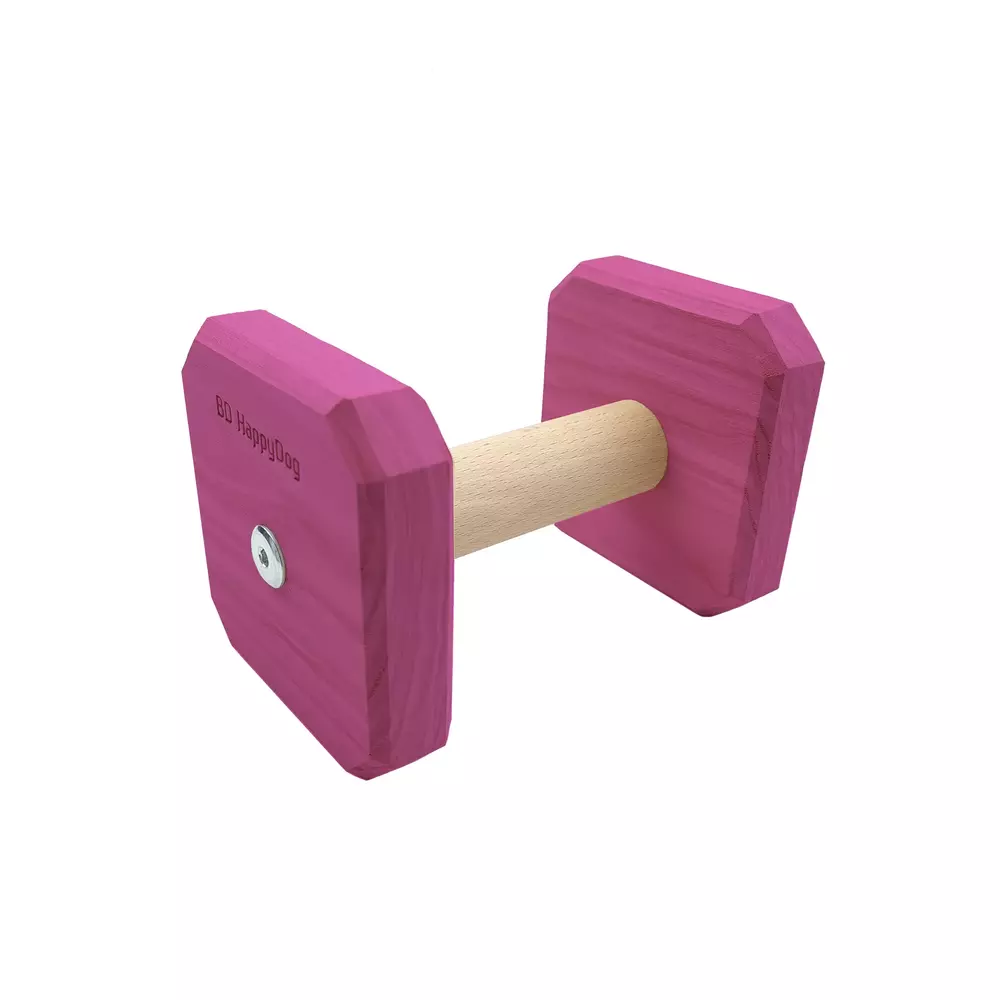 Wooden retrieving IPO dumbbell for dog around 650g, painted