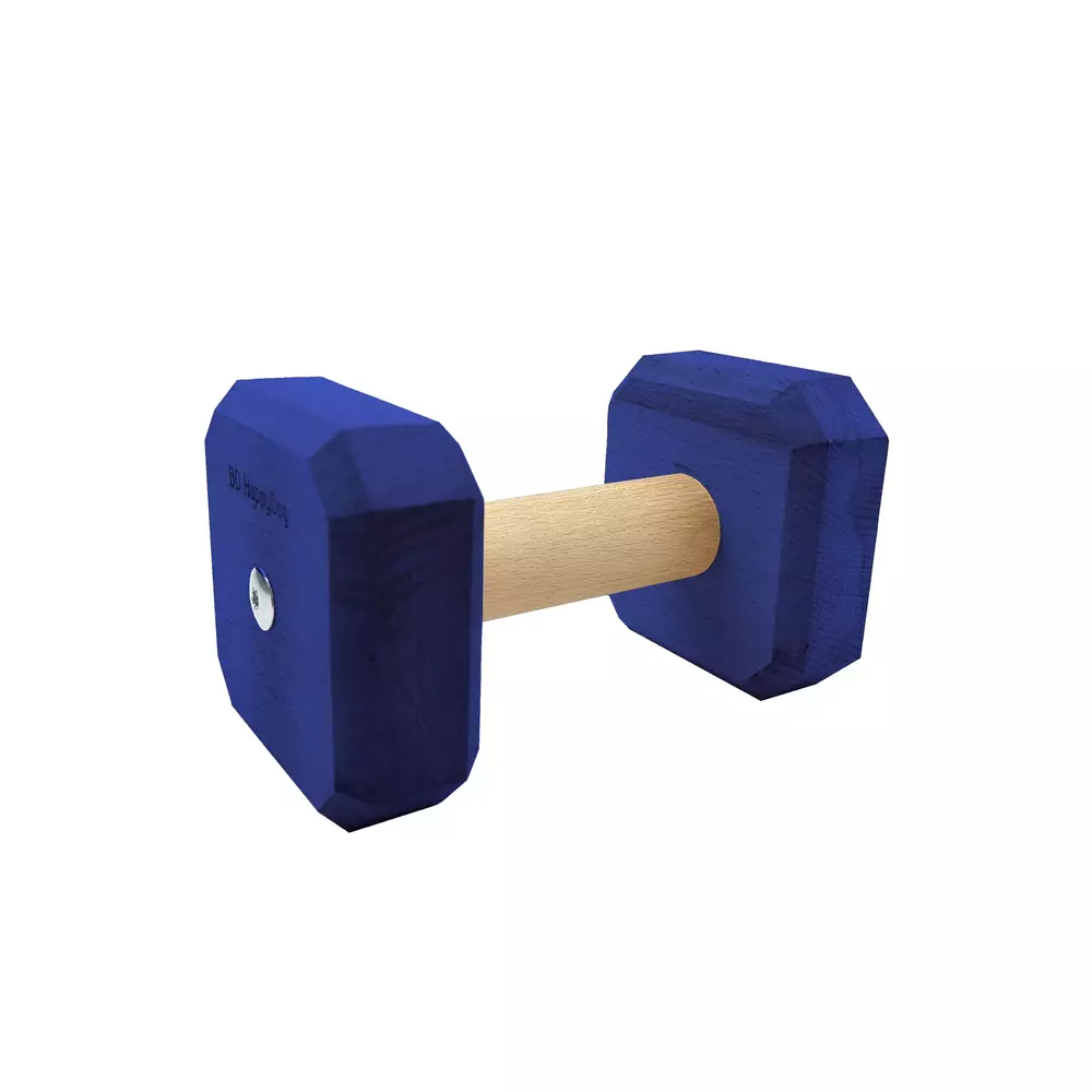 Wooden retrieving IPO dumbbell for dog around 1000g, painted