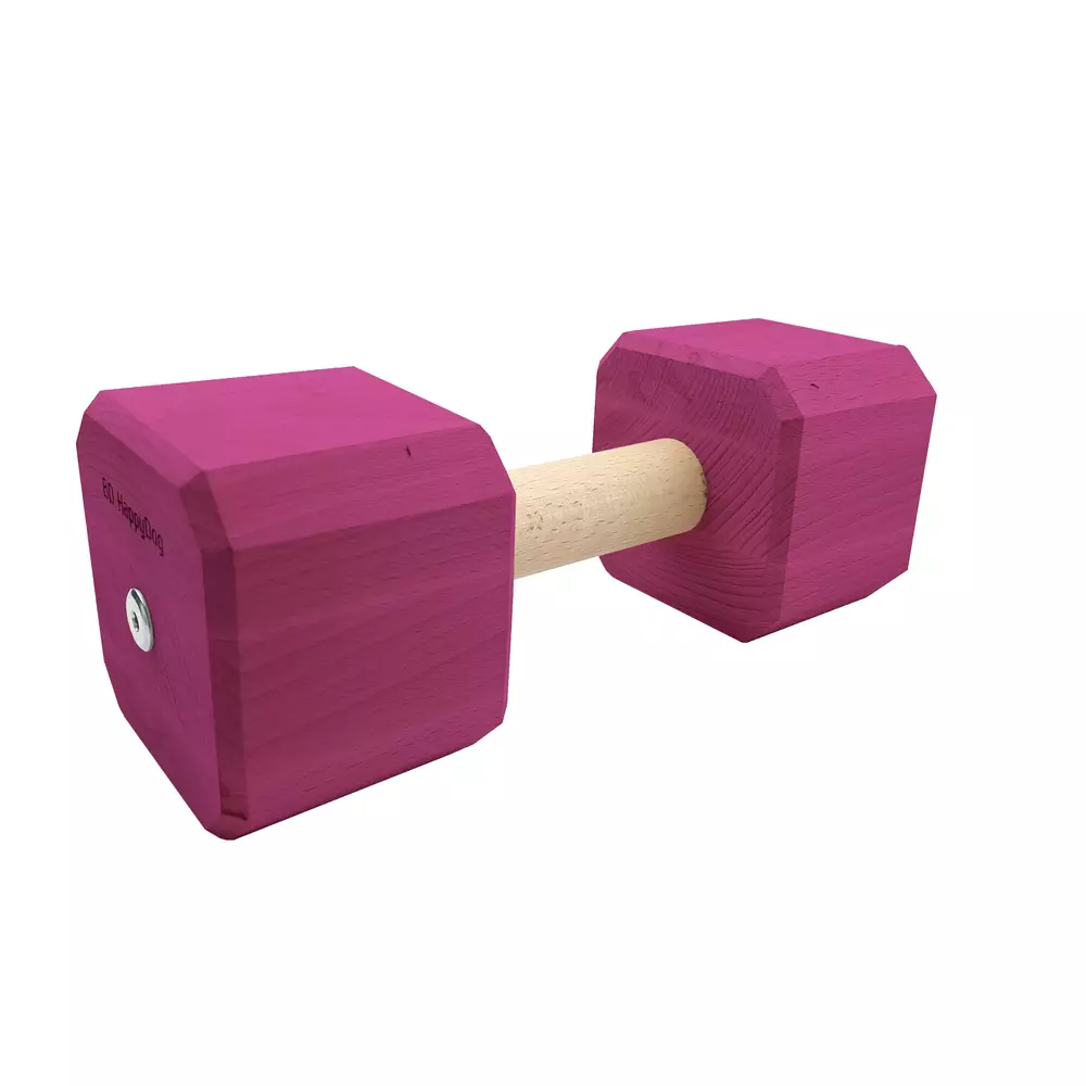 Wooden retrieving IPO dumbbell for dog around 2000g, painted