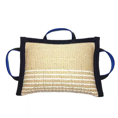 Jute bite pad with three handles