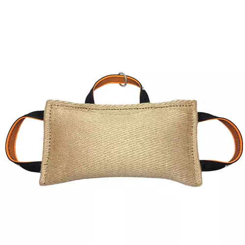 Jute bite pad with three handles