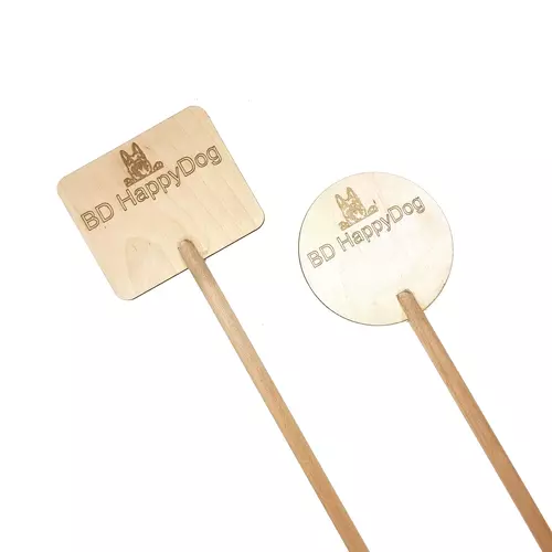 Wooden training marker for scent training 55cm, rectangular, personalized
