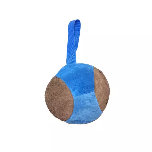 Leather ball "MUFFA" with handle