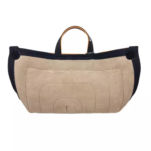 Leather bite wedge with two handles - 34x20cm - brown 1