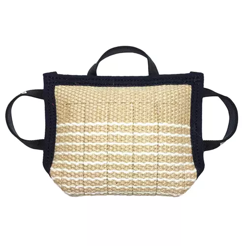 Beißkissen aus Jute mit 3 Schlaufen