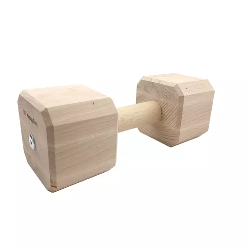 Wooden retrieving IPO dumbbell for dog around 2000g 1