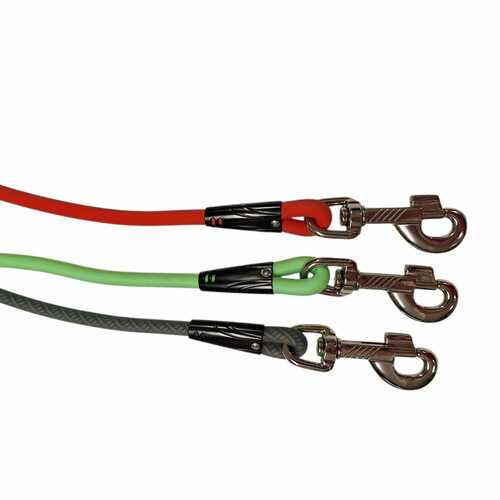 Smycz sportowa z linki Ø 1cm, chromowany karabińczyk