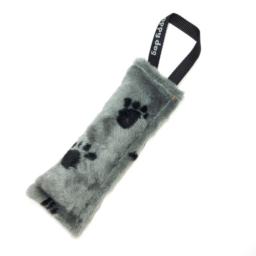 Plush bite tug with handle