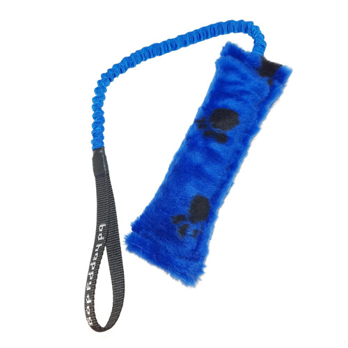 Plush bite tug with bungee handle