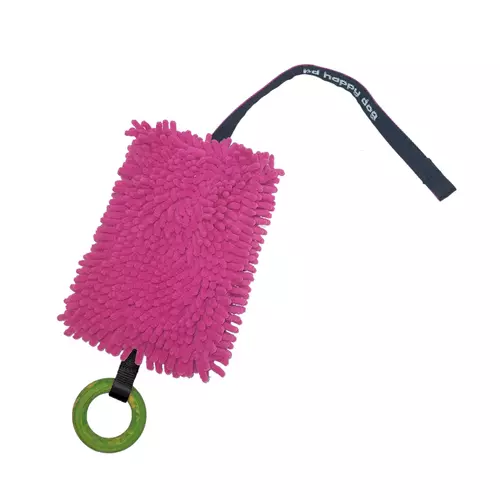 Chenille toy with ringo and handle