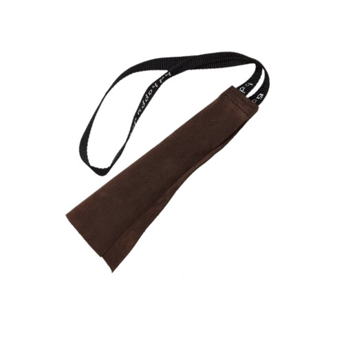 Leather bite tug rag with handle