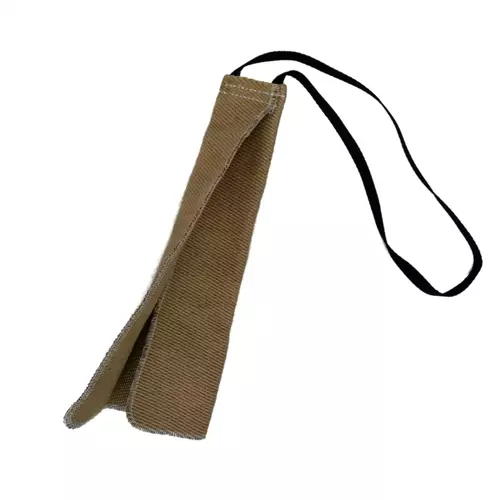 Jute bite tug rag with handle