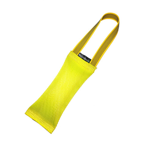 Fire hose bite tug with rubberized handle