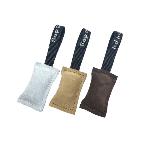 Leather bite tug with handle