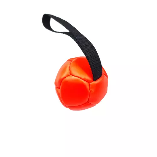 Eco-leather ball with handle - Ø 9cm - orange 1