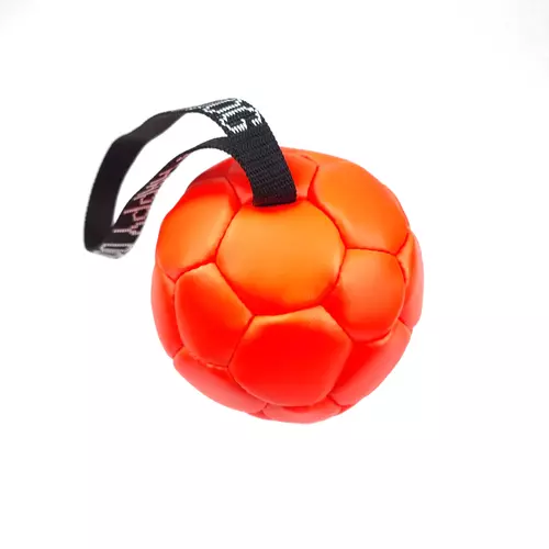 Eco-leather ball with handle - Ø 16cm - orange 1